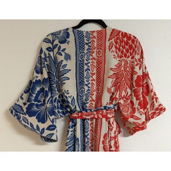 Women's Farm Rio Mixed Pineapple Garden Maxi Wrap Dress M - Picture 11 of 16